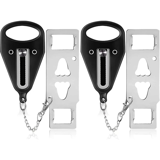 KUOGO 2 Pack Black Portable Door Lock