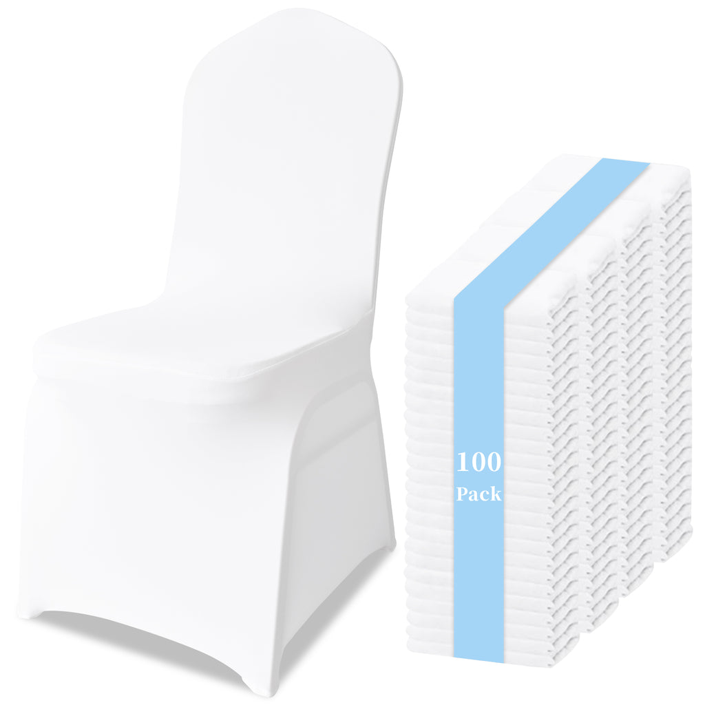 KUOGO Spandex Stretch Chair Covers 30–200Pcs, Removable Slipcovers for Wedding Banquet Dining Party