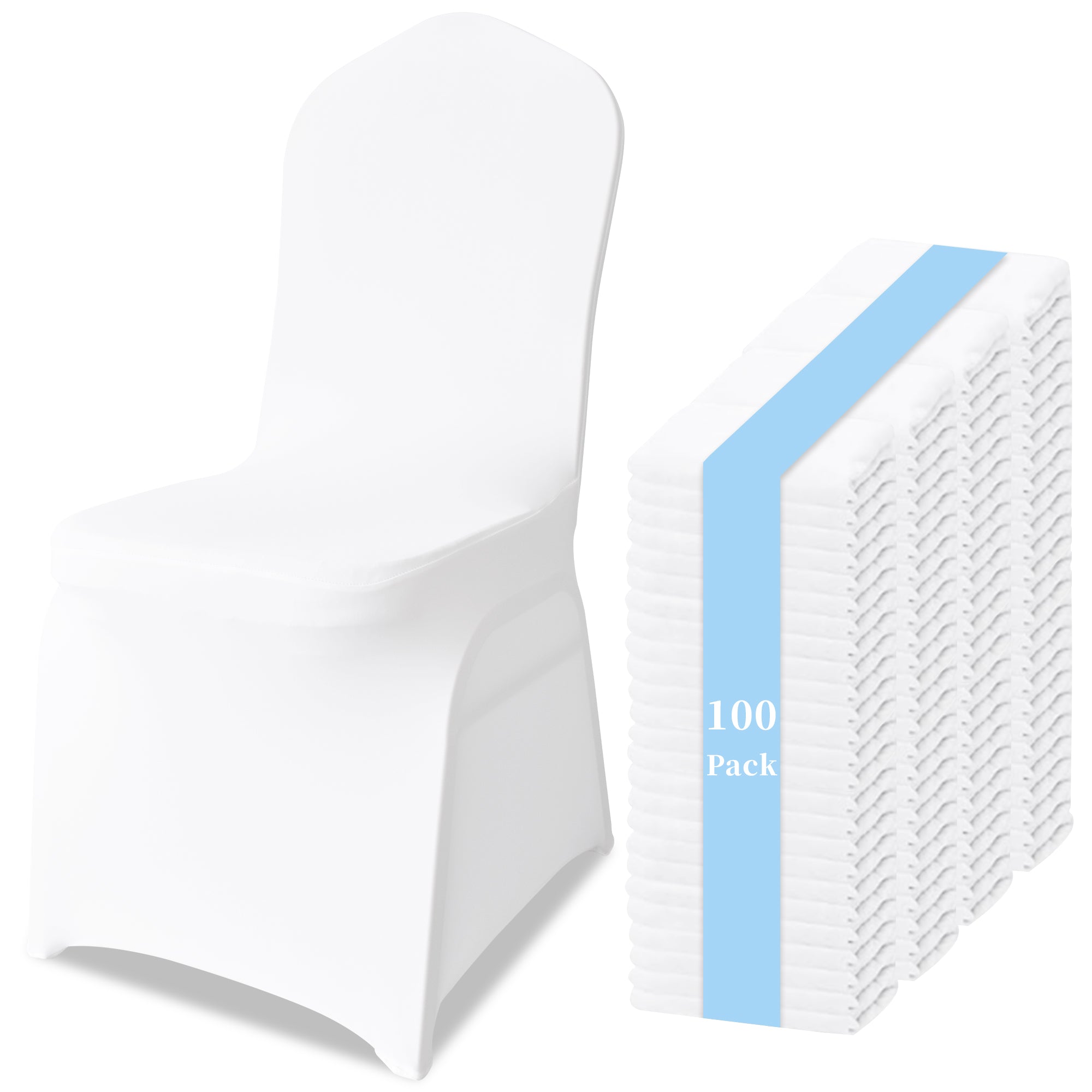 KUOGO Spandex Stretch Chair Covers 30–200Pcs, Removable Slipcovers for Wedding Banquet Dining Party