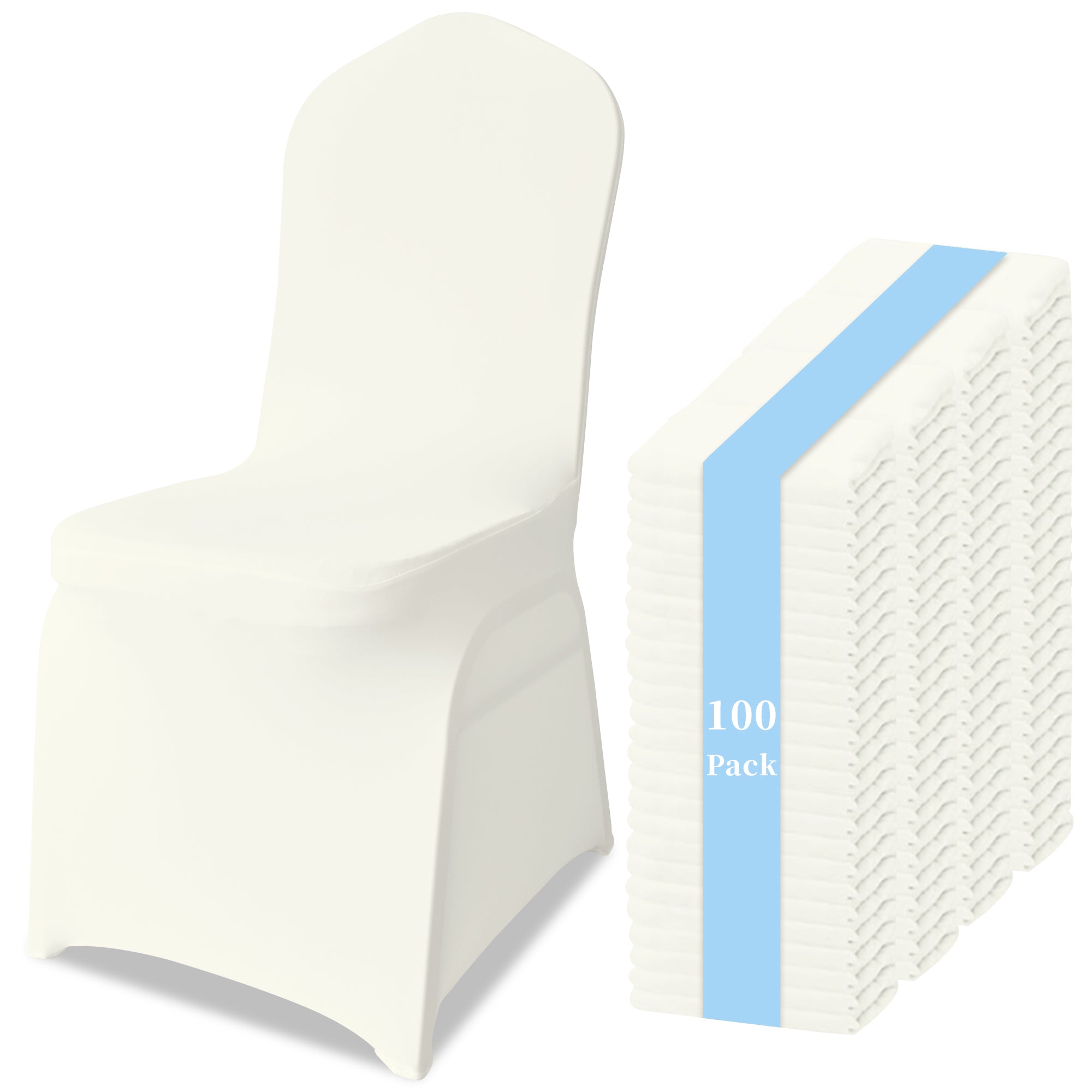 KUOGO Spandex Stretch Chair Covers 30–200Pcs, Removable Slipcovers for Wedding Banquet Dining Party
