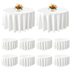 KUOGO Round Tablecloth, Washable Polyester Cover for Wedding, Party, Dinner & Camping