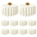 KUOGO Round Tablecloth, Washable Polyester Cover for Wedding, Party, Dinner & Camping