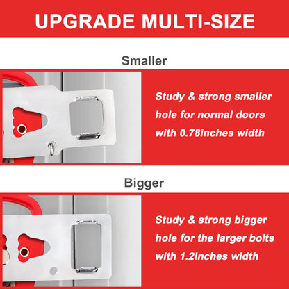 KUOGO 2 Pack Red Portable Door Lock