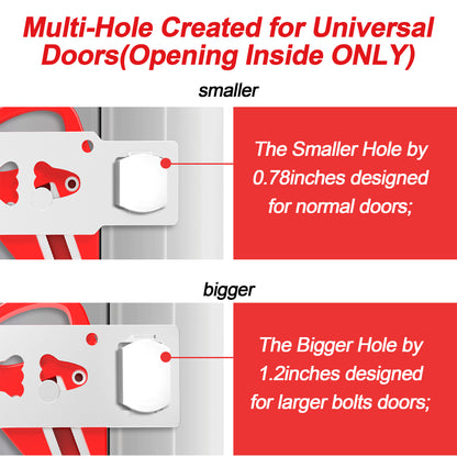 KUOGO Red Portable Door Lock