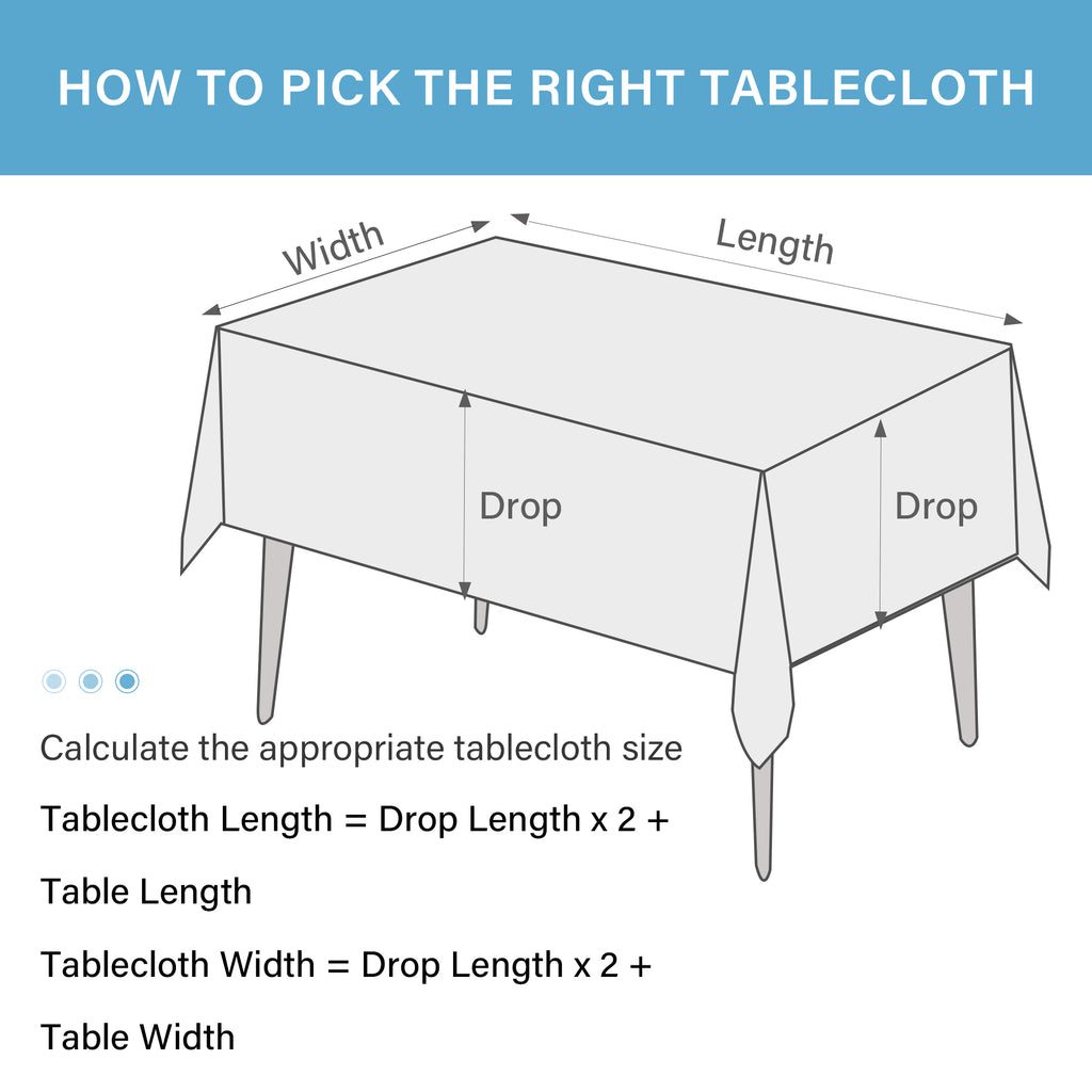 KUOGO Rectangle Polyester Table Cloth, Stain & Wrinkle Resistant Washable Table Cover for Wedding, Dinner Party, Buffet & Camping