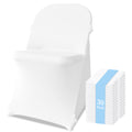 KUOGO 30-200 Pack Stretch Folding Chair Covers, Polyester Spandex Slipcovers for Wedding Banquet Party Holidays