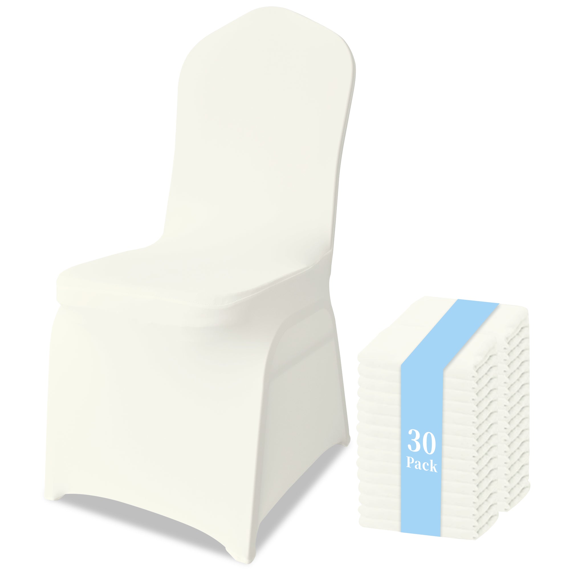 KUOGO Spandex Stretch Chair Covers 30–200Pcs, Removable Slipcovers for Wedding Banquet Dining Party