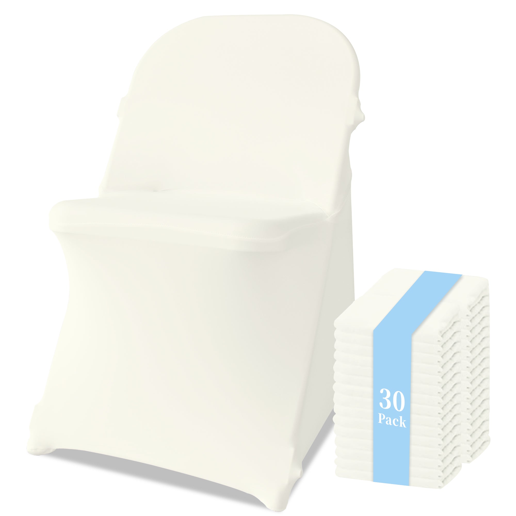 KUOGO 30-200 Pack Stretch Folding Chair Covers, Polyester Spandex Slipcovers for Wedding Banquet Party Holidays