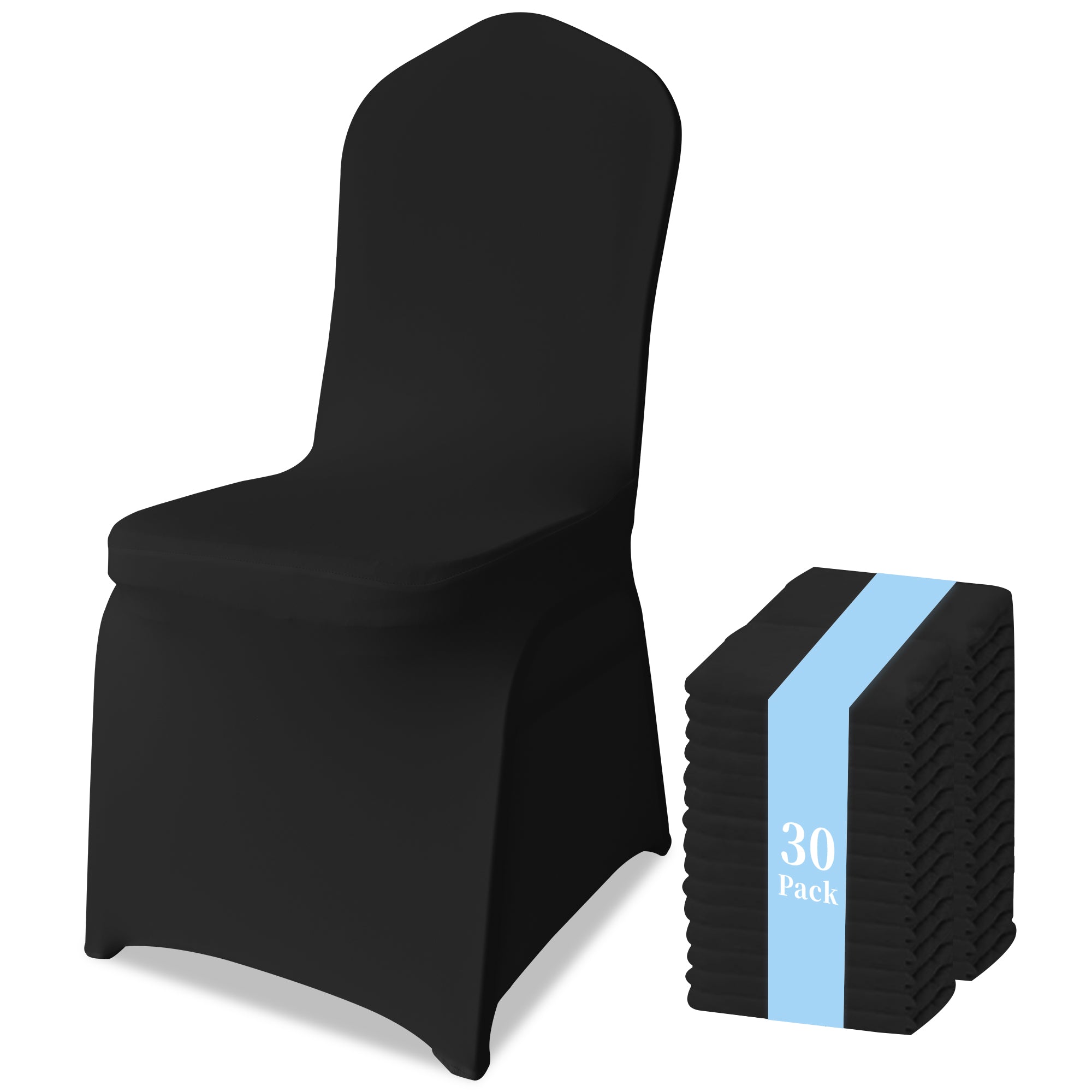 KUOGO Spandex Stretch Chair Covers 30–200Pcs, Removable Slipcovers for Wedding Banquet Dining Party