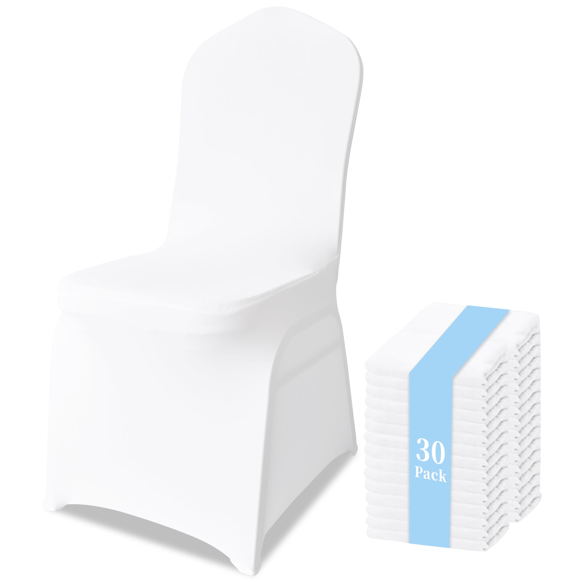 KUOGO Spandex Stretch Chair Covers 30–200Pcs, Removable Slipcovers for Wedding Banquet Dining Party