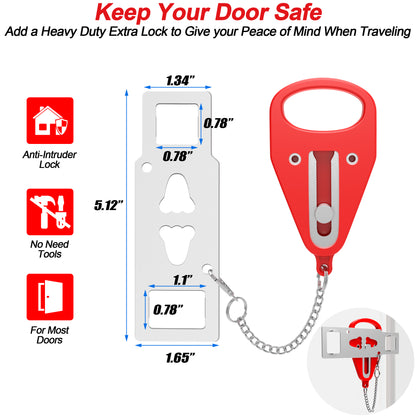 KUOGO Red Portable Door Lock