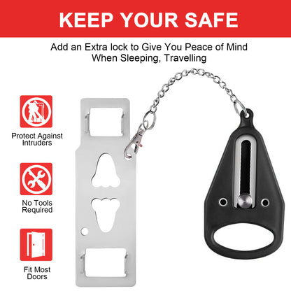 KUOGO Black Portable Door Lock