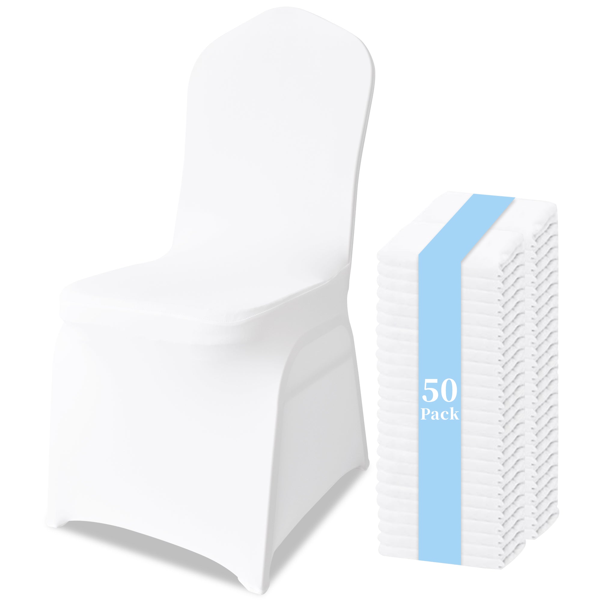 KUOGO Spandex Stretch Chair Covers 30–200Pcs, Removable Slipcovers for Wedding Banquet Dining Party