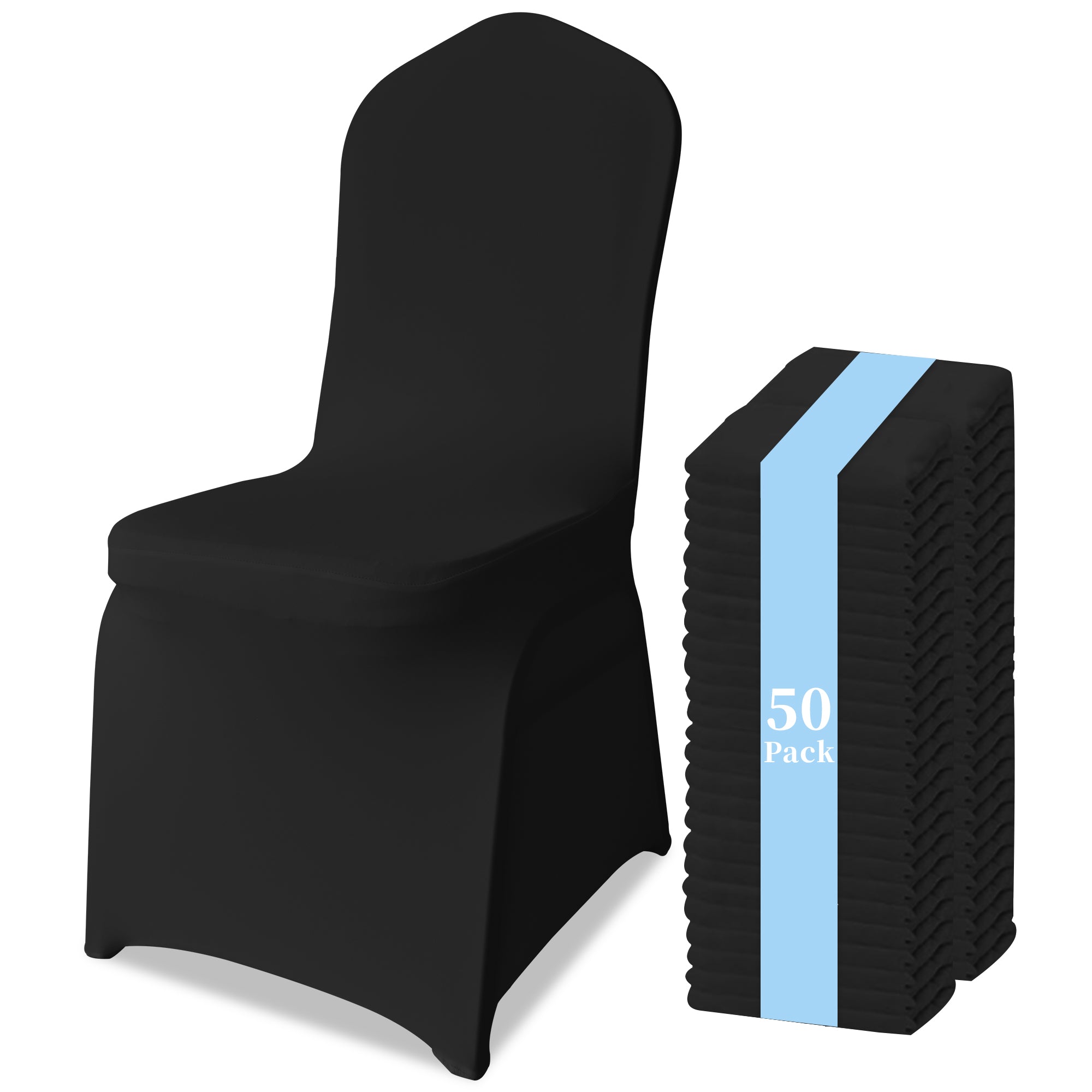 KUOGO Spandex Stretch Chair Covers 30–200Pcs, Removable Slipcovers for Wedding Banquet Dining Party