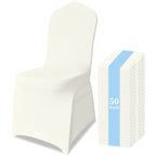 KUOGO Spandex Stretch Chair Covers 30–200Pcs, Removable Slipcovers for Wedding Banquet Dining Party