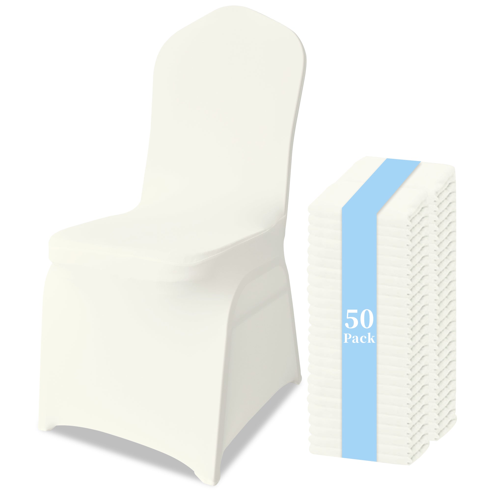 KUOGO Spandex Stretch Chair Covers 30–200Pcs, Removable Slipcovers for Wedding Banquet Dining Party