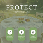 KUOGO Round Tablecloth, Washable Polyester Cover for Wedding, Party, Dinner & Camping