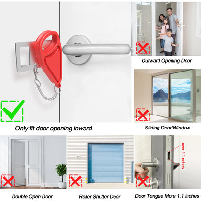 KUOGO Red Portable Door Lock