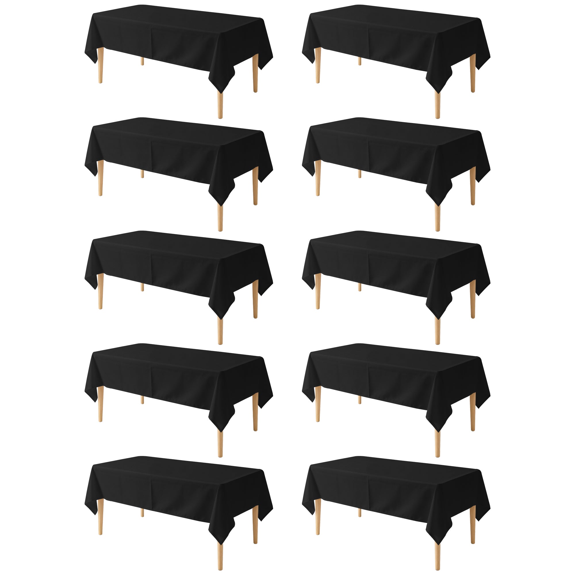 KUOGO Rectangle Polyester Table Cloth, Stain & Wrinkle Resistant Washable Table Cover for Wedding, Dinner Party, Buffet & Camping
