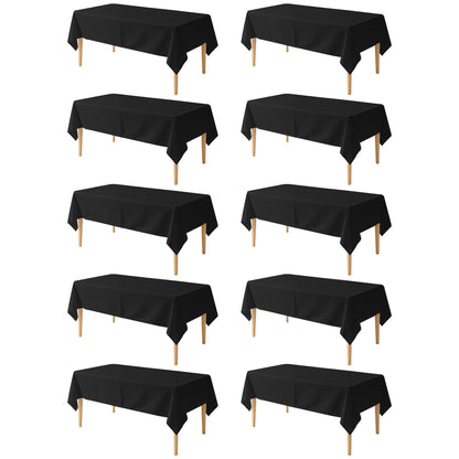 KUOGO Rectangle Polyester Table Cloth, Stain & Wrinkle Resistant Washable Table Cover for Wedding, Dinner Party, Buffet & Camping