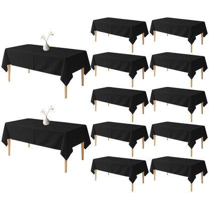 KUOGO Rectangle Polyester Table Cloth, Stain & Wrinkle Resistant Washable Table Cover for Wedding, Dinner Party, Buffet & Camping