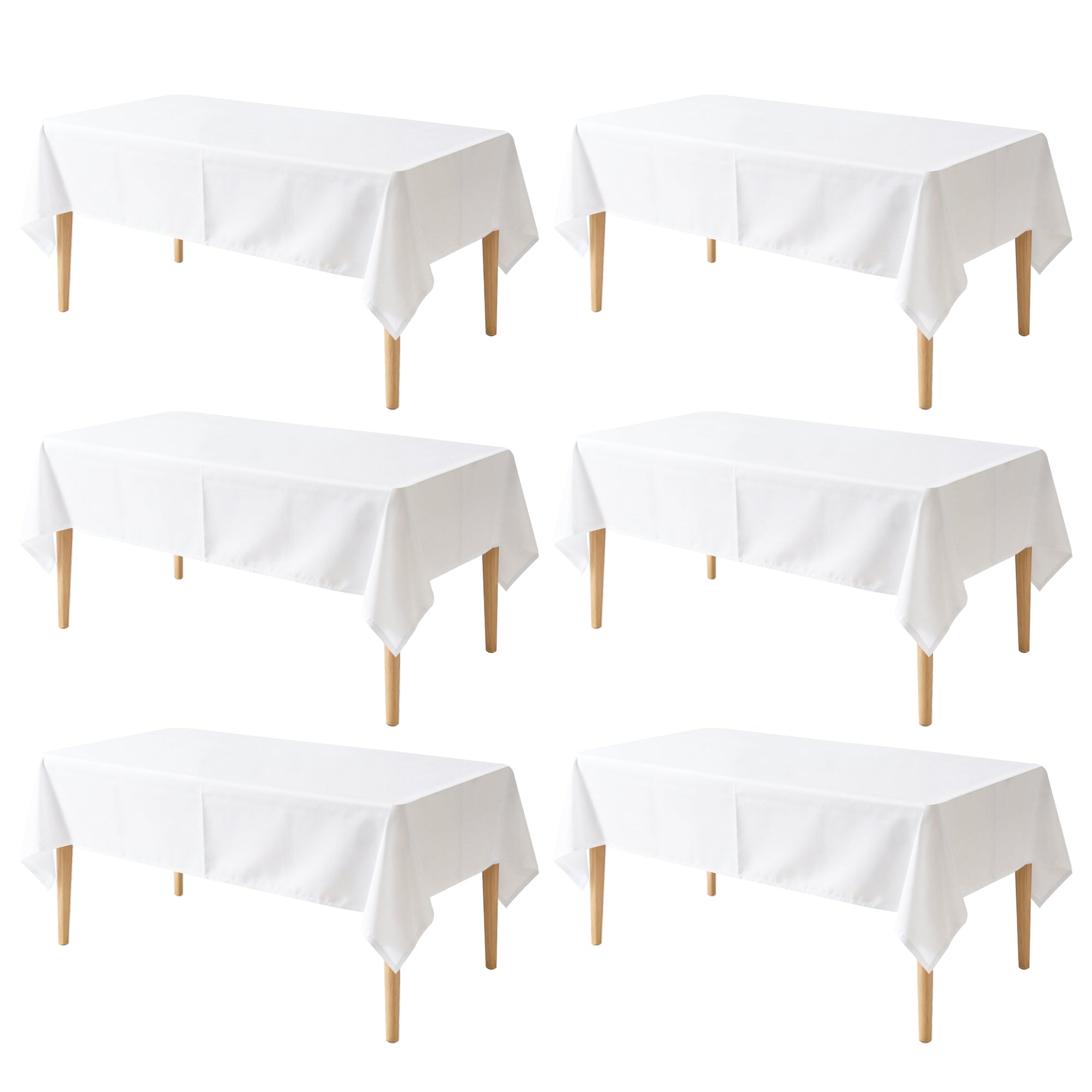 KUOGO Rectangle Polyester Table Cloth, Stain & Wrinkle Resistant Washable Table Cover for Wedding, Dinner Party, Buffet & Camping