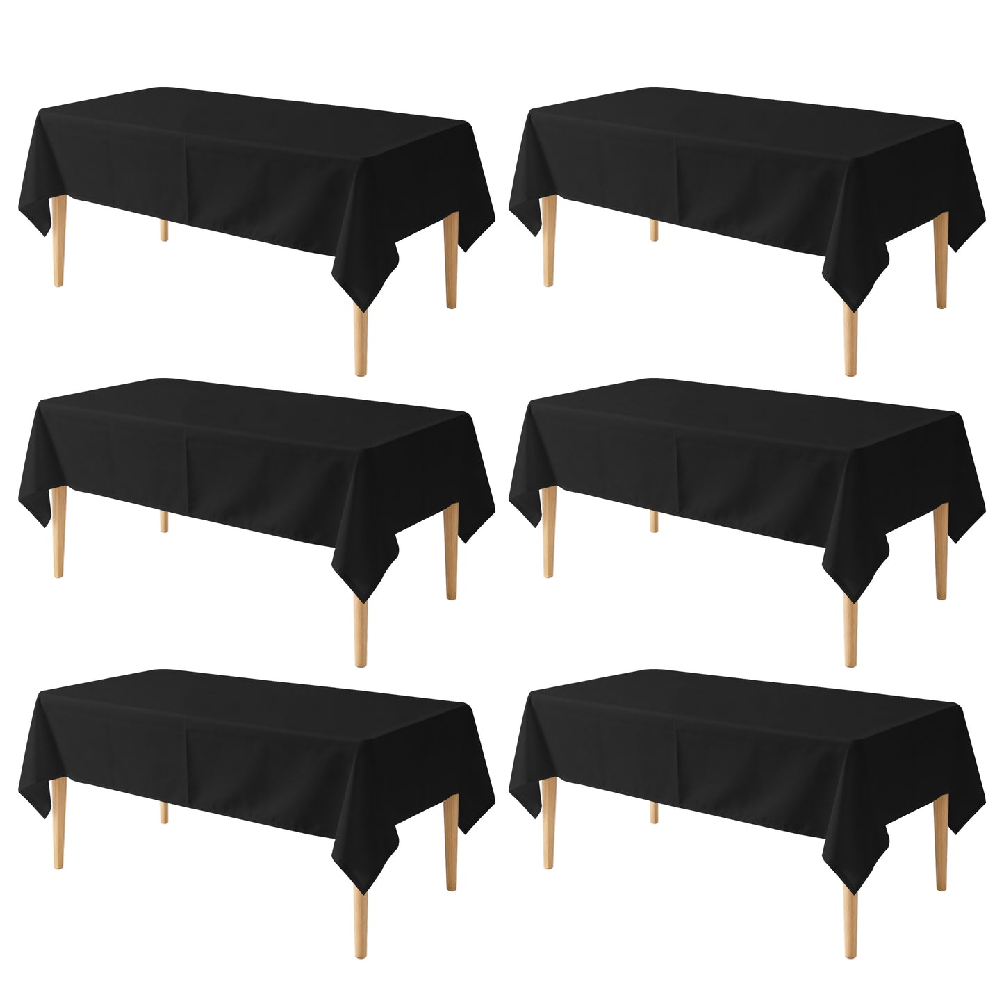 KUOGO Rectangle Polyester Table Cloth, Stain & Wrinkle Resistant Washable Table Cover for Wedding, Dinner Party, Buffet & Camping