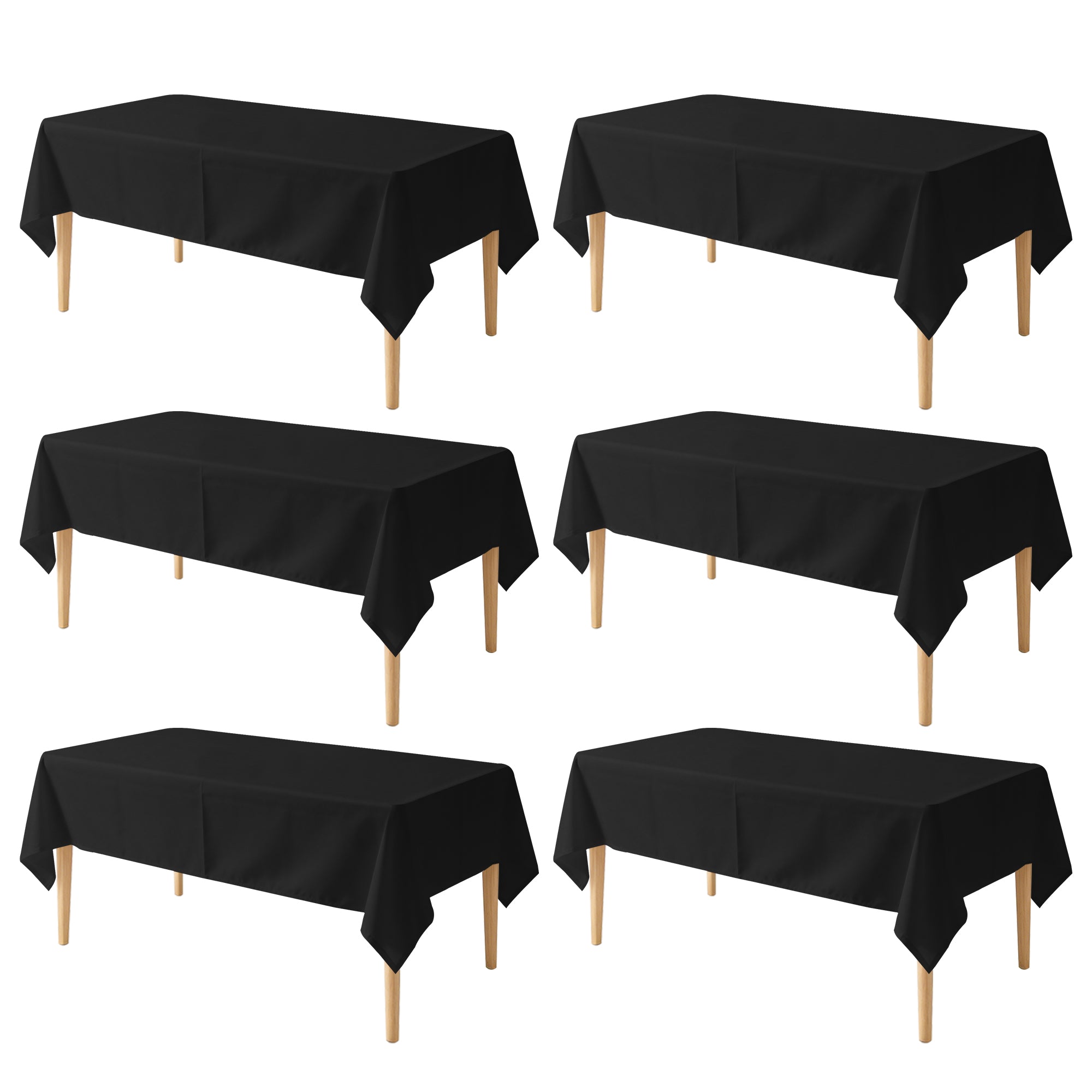 KUOGO Rectangle Polyester Table Cloth, Stain & Wrinkle Resistant Washable Table Cover for Wedding, Dinner Party, Buffet & Camping