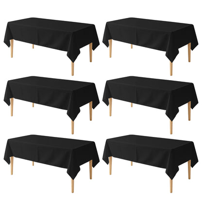 KUOGO Rectangle Polyester Table Cloth, Stain & Wrinkle Resistant Washable Table Cover for Wedding, Dinner Party, Buffet & Camping
