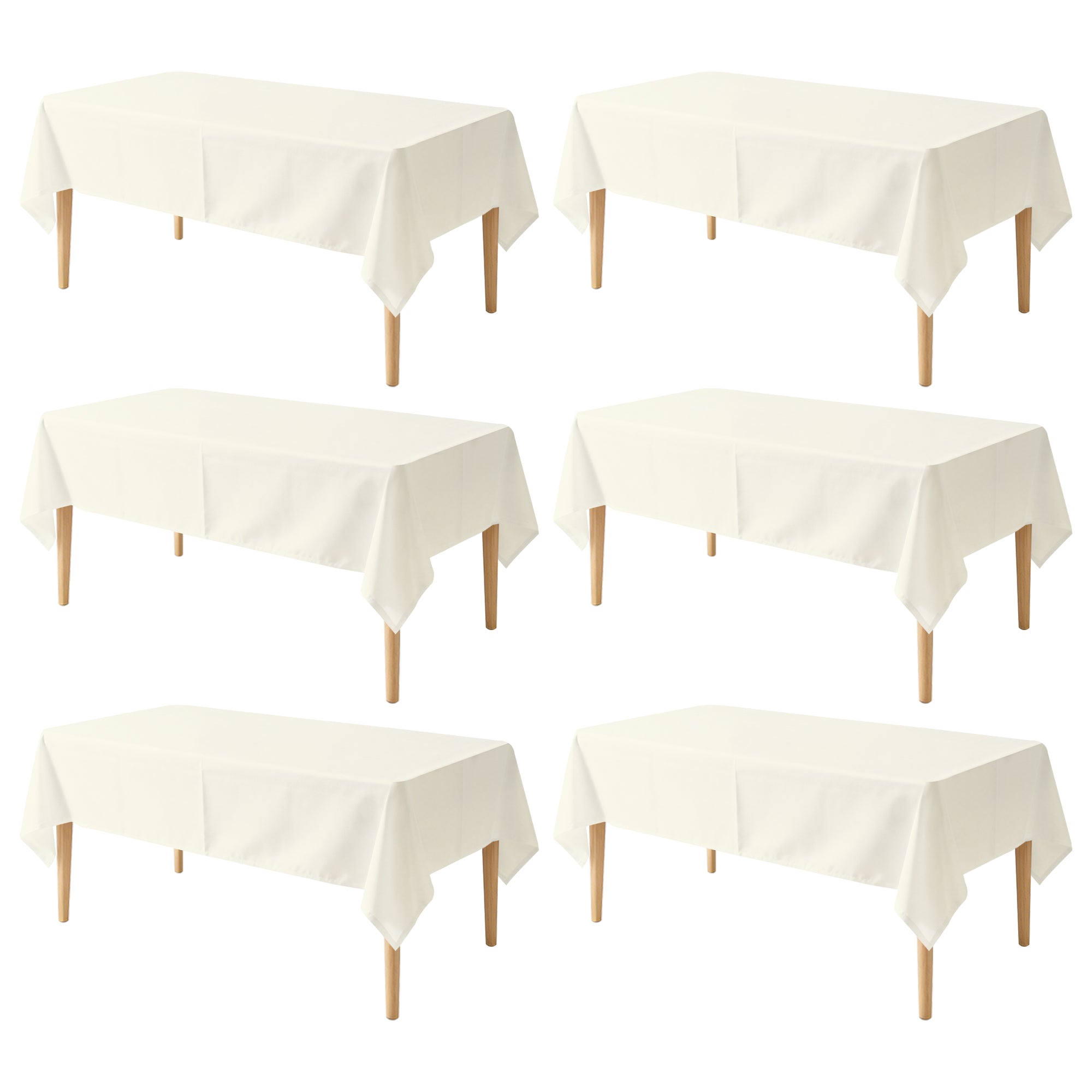 KUOGO Rectangle Polyester Table Cloth, Stain & Wrinkle Resistant Washable Table Cover for Wedding, Dinner Party, Buffet & Camping