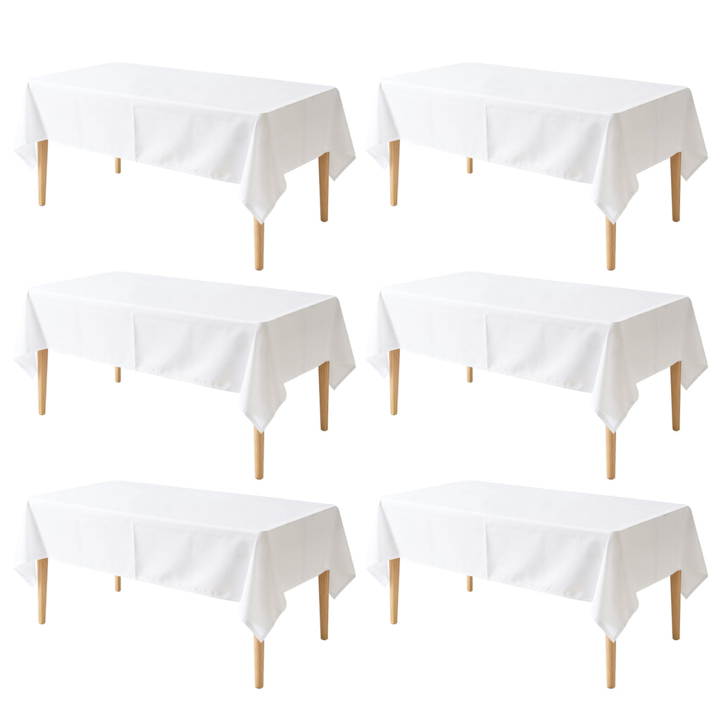 KUOGO Rectangle Polyester Table Cloth, Stain & Wrinkle Resistant Washable Table Cover for Wedding, Dinner Party, Buffet & Camping