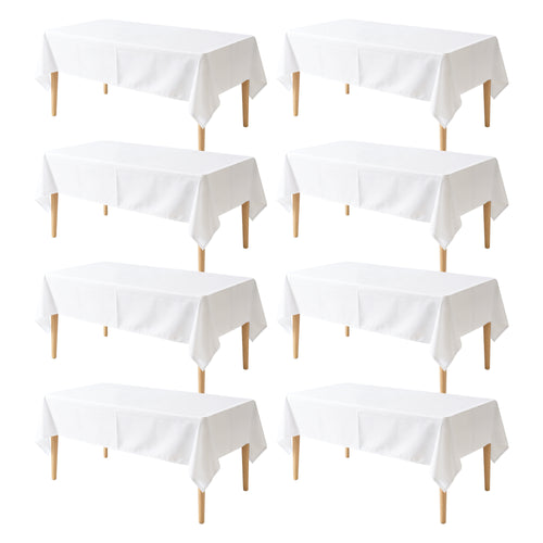 KUOGO Rectangle Polyester Table Cloth, Stain & Wrinkle Resistant Washable Table Cover for Wedding, Dinner Party, Buffet & Camping