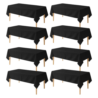 KUOGO Rectangle Polyester Table Cloth, Stain & Wrinkle Resistant Washable Table Cover for Wedding, Dinner Party, Buffet & Camping