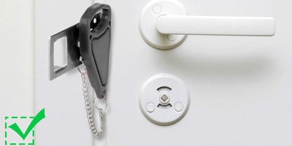 KUOGO Black & Red Portable Door Lock