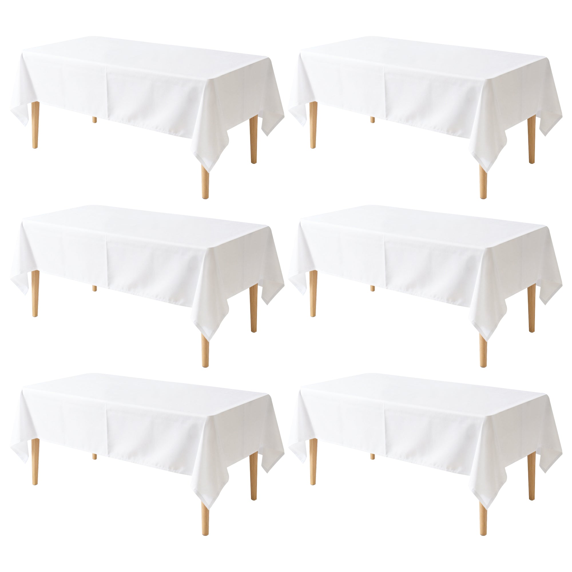 KUOGO Rectangle Polyester Table Cloth, Stain & Wrinkle Resistant Washable Table Cover for Wedding, Dinner Party, Buffet & Camping