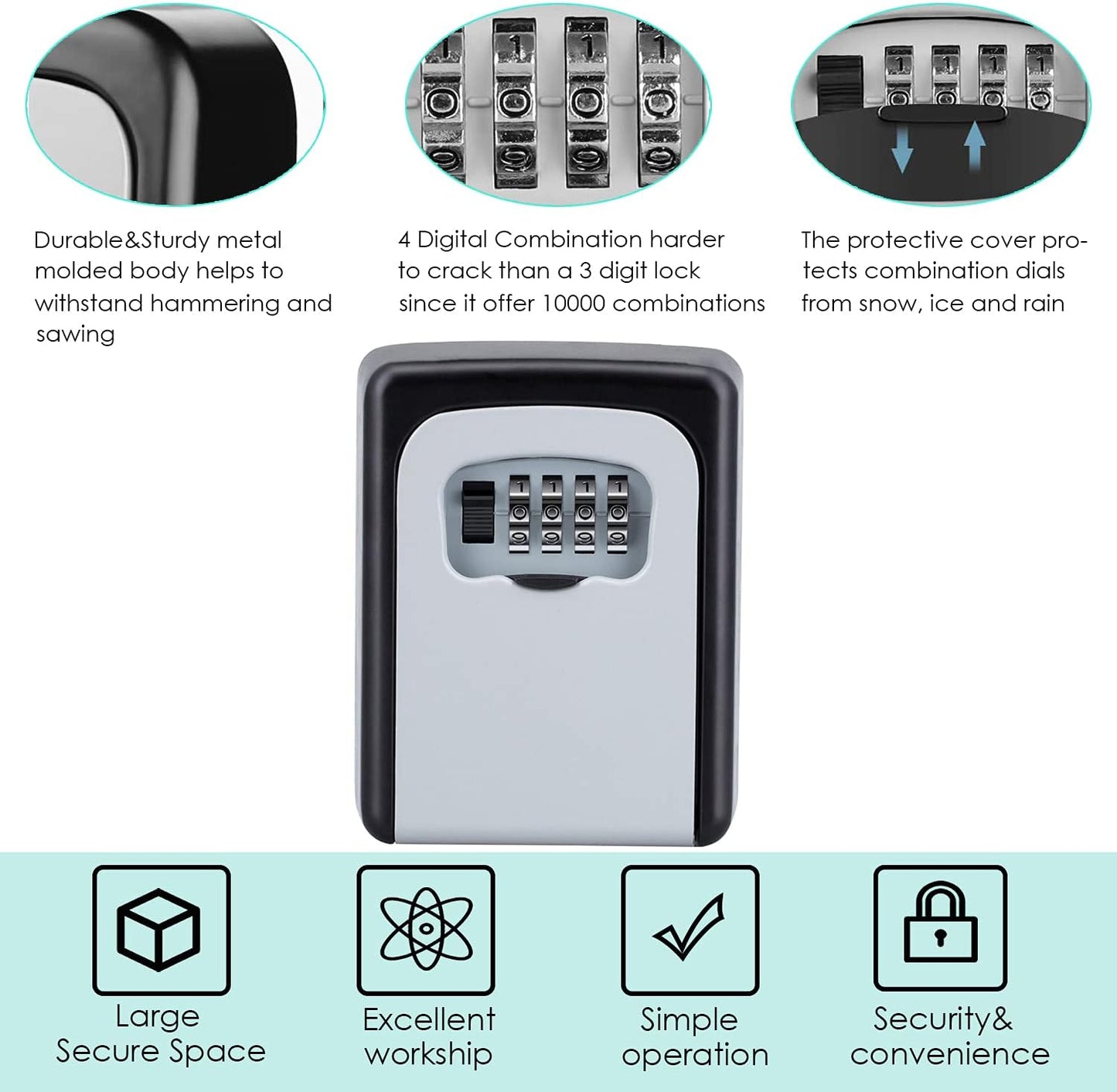 KUOGO Metal aluminum alloy security Key Box