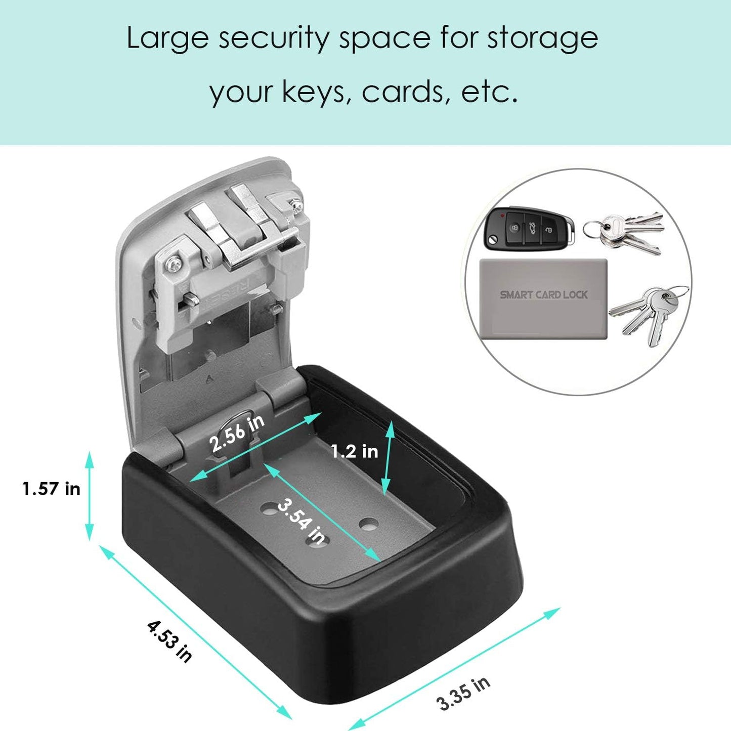 KUOGO Metal aluminum alloy security Key Box