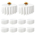 KUOGO Round Tablecloth, Washable Polyester Cover for Wedding, Party, Dinner & Camping