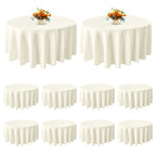 KUOGO Round Tablecloth, Washable Polyester Cover for Wedding, Party, Dinner & Camping