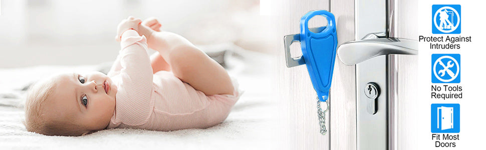 KUOGO Blue Portable Door Lock