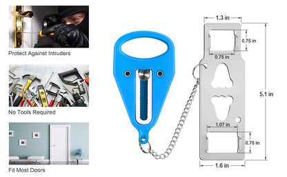 KUOGO Blue Portable Door Lock