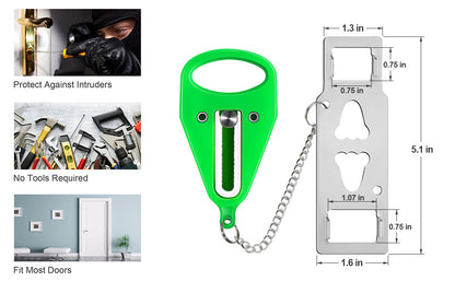 KUOGO Green Portable Door Lock