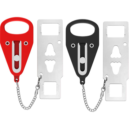 KUOGO Black & Red Portable Door Lock