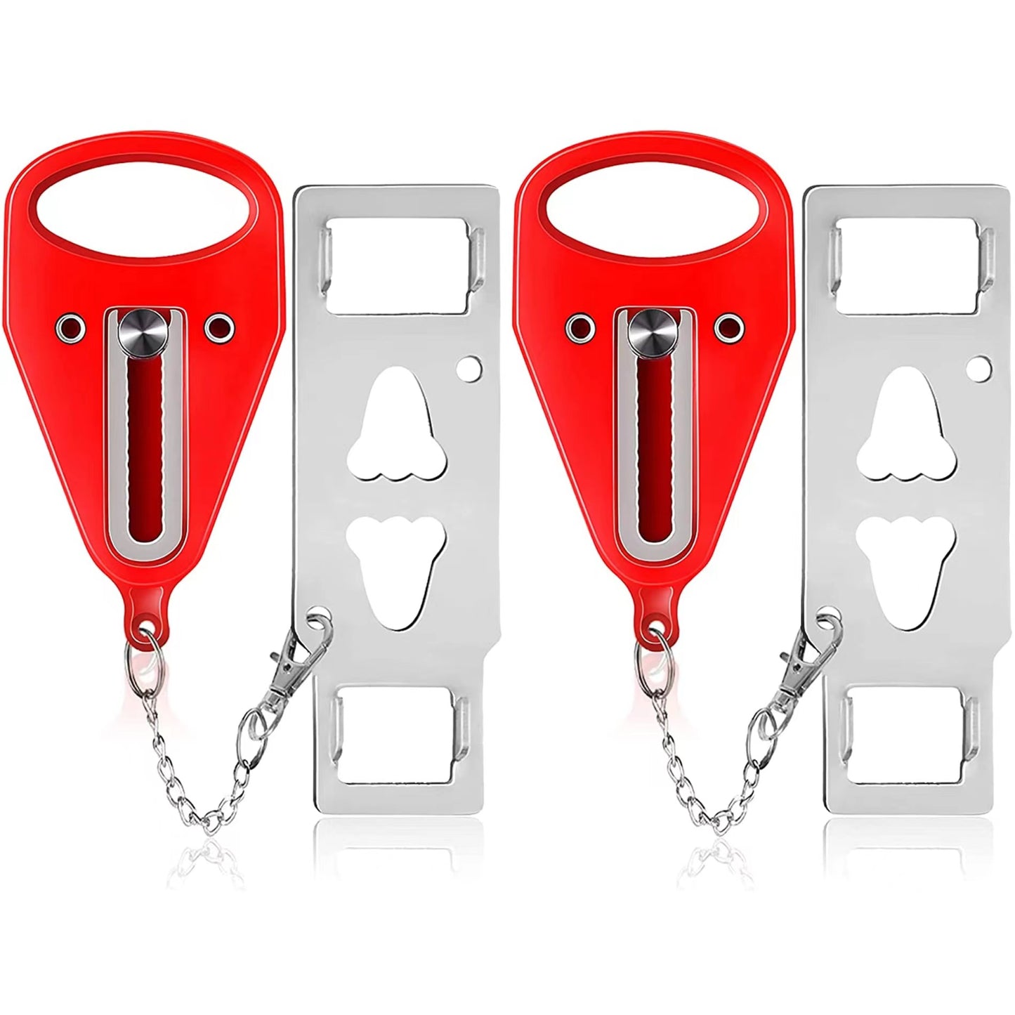 KUOGO 2 Pack Red Portable Door Lock