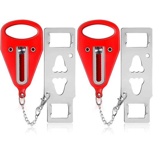 KUOGO 2 Pack Red Portable Door Lock