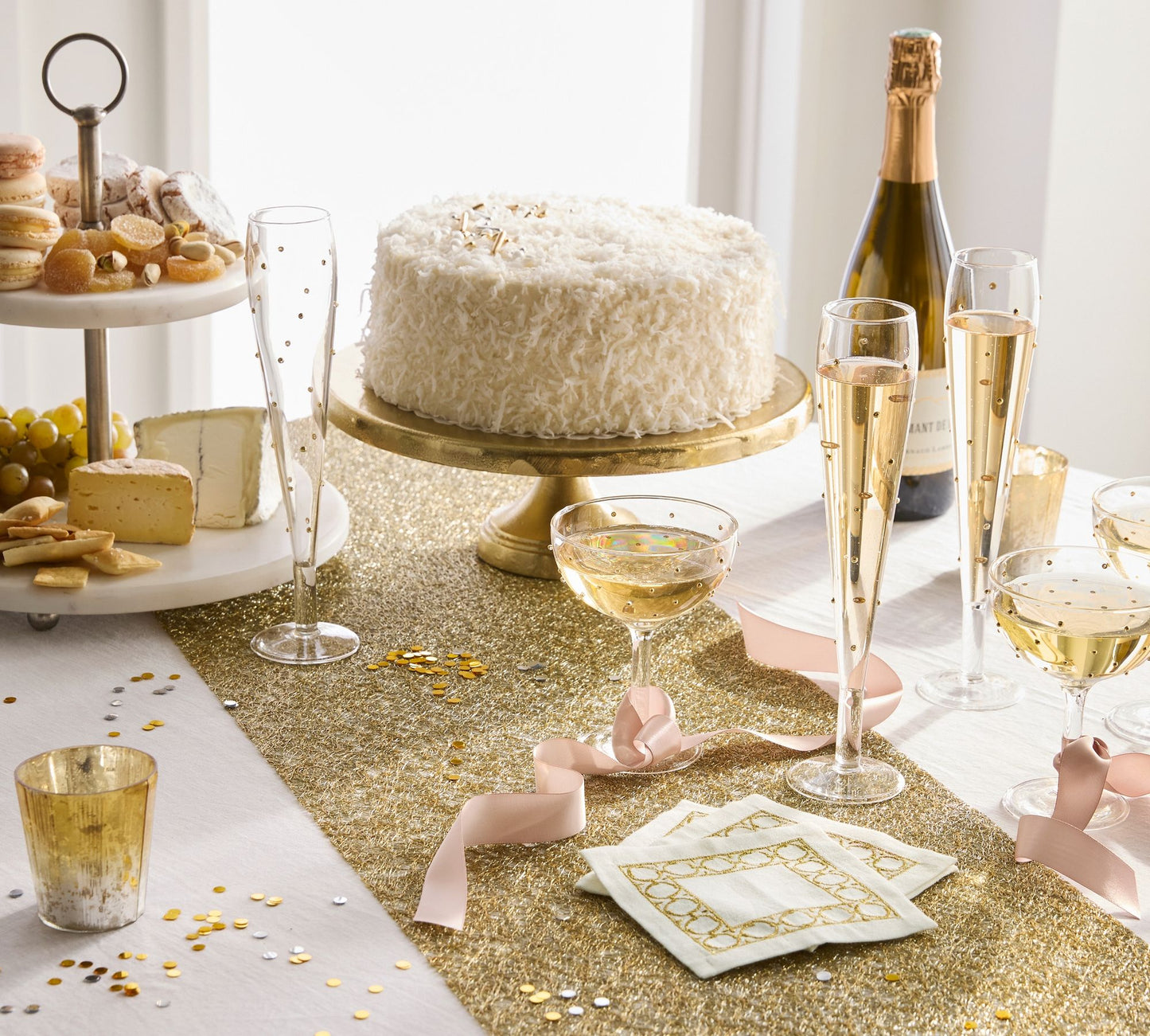 Metallic Lace Table Runner