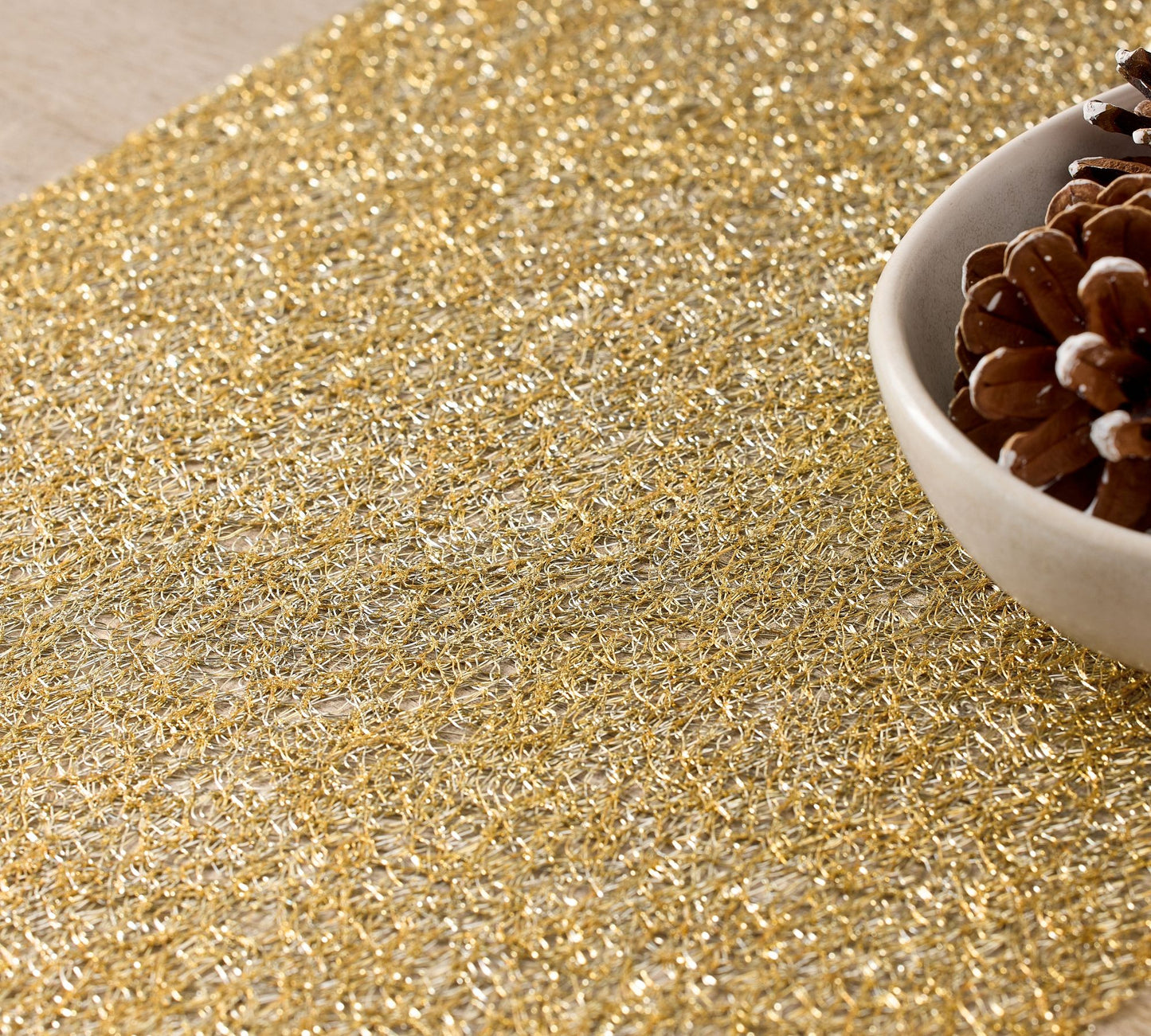 Metallic Lace Table Runner