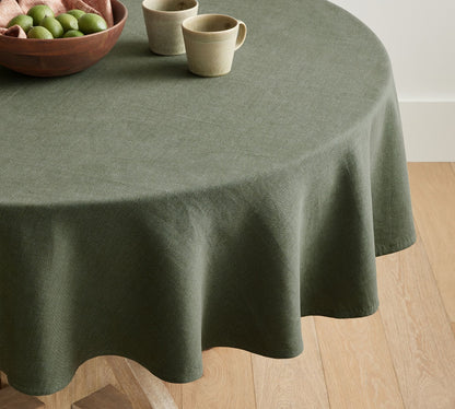 Round Linen Tablecloth