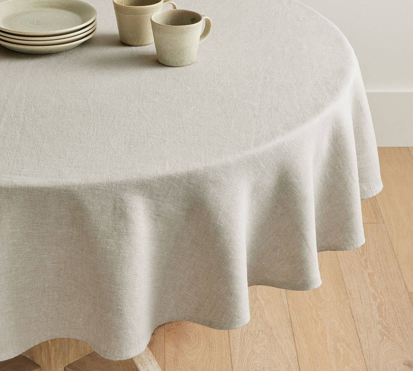 Round Linen Tablecloth