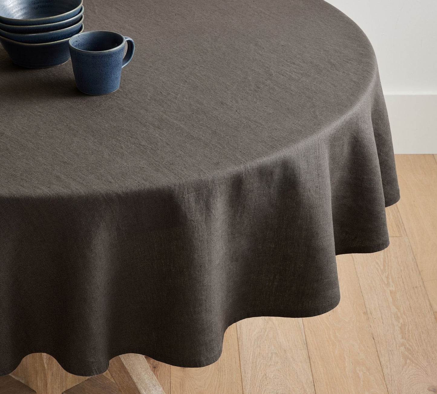 Round Linen Tablecloth